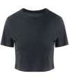 JT006 Girlie Tri-Blend Cropped T-shirt solid black colour image